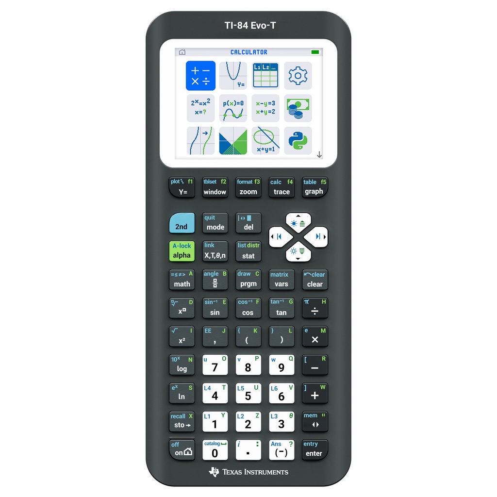 [84EVOT/FC/7E2] Rekenmachine Texas TI-84 Evo-T zwart