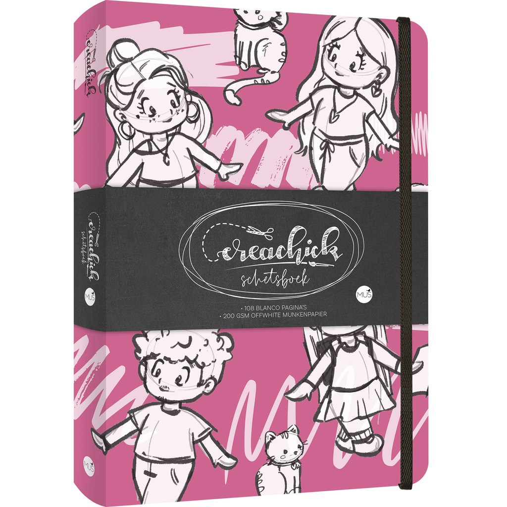 [30983] Schetsboek CreaChick Raspberry