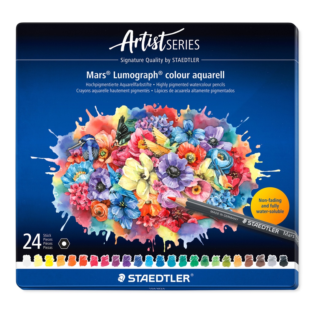 Aquarelpotlood Staedtler Mars Lumograph 24 kleuren