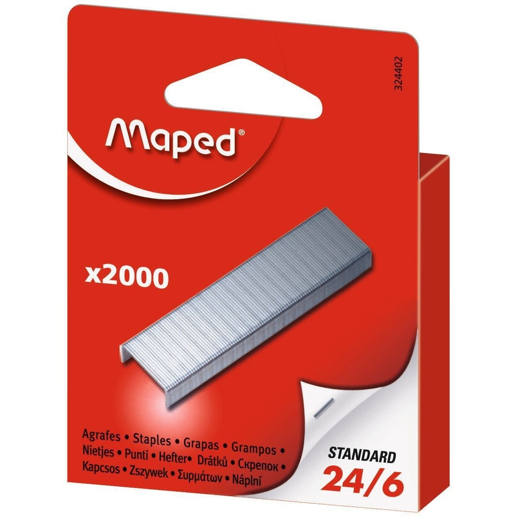 Nietjes Maped 24/6 verzinkt 2000st