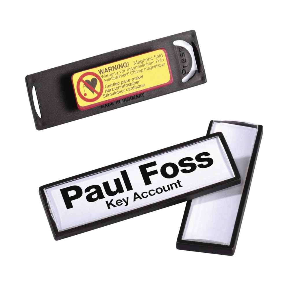 [813201] Badge Durable clip card met magneet 17x67mm