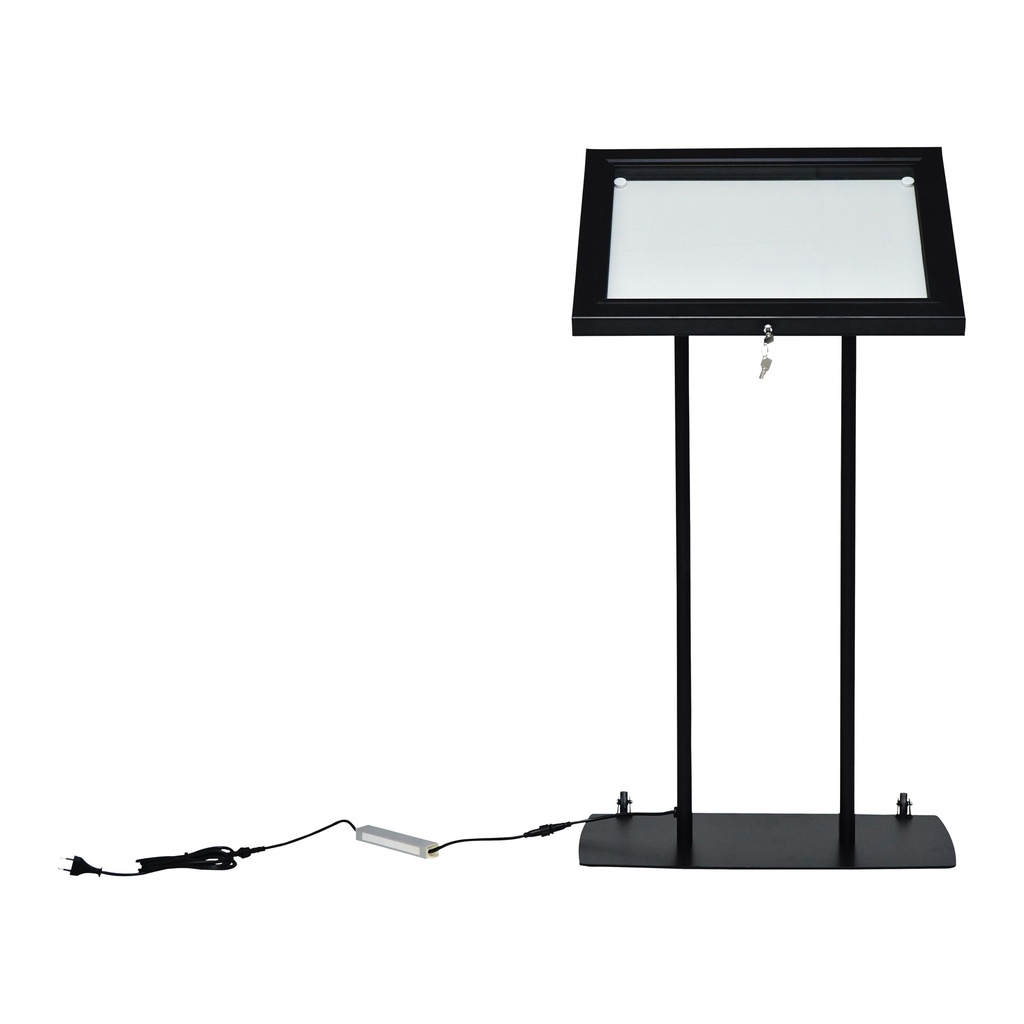 [356306] Menu vitrinekast Europel 2x A4 LED