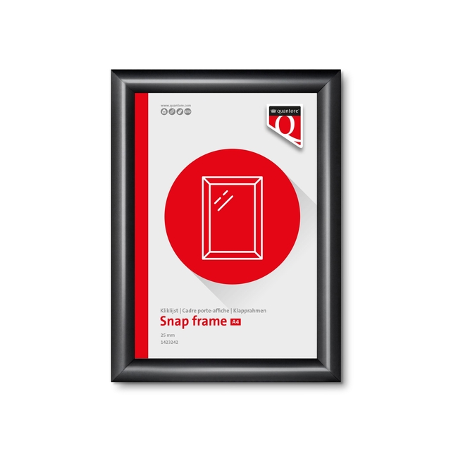 [KRA4G25C9005QUA] Kliklijst Quantore premium A4 25mm zwart