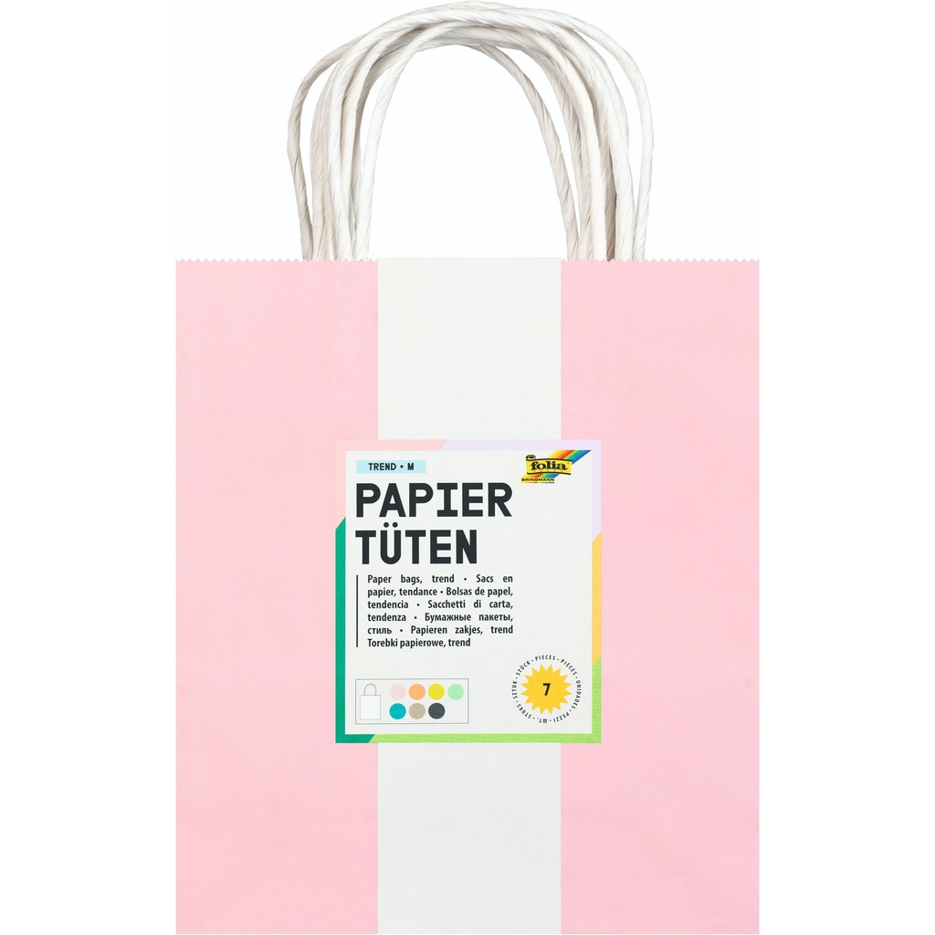 [21849/7] Tas handvat Folia kraftpapier 110gr 18x21x8cm 7kl