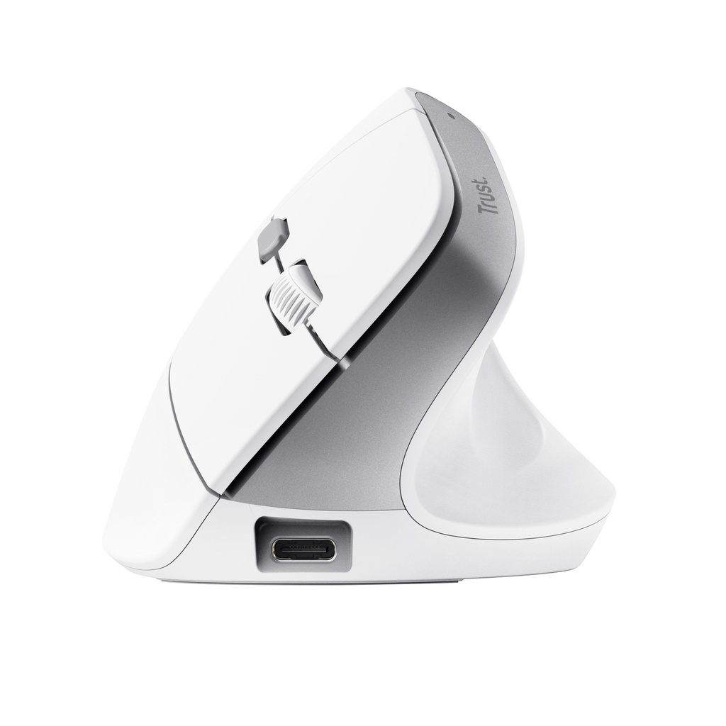 [25398] Muis Trust ergonomisch BAYO II draadloos wit
