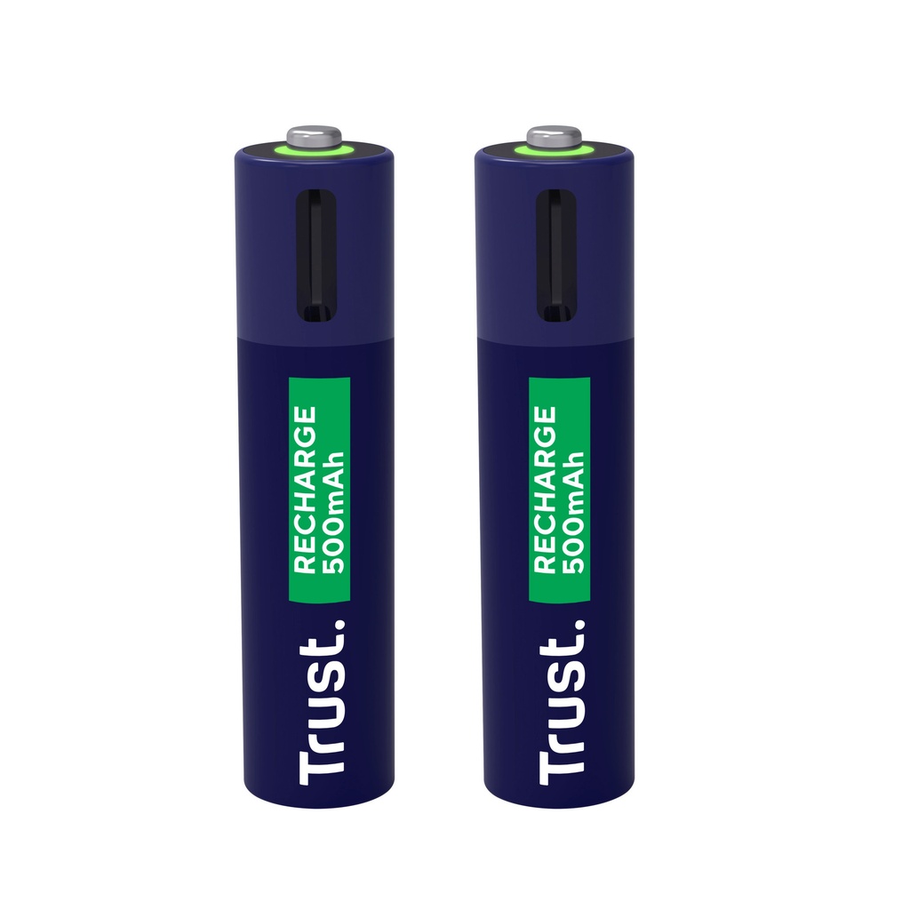 [25585] Batterij Trust USB-C oplaadbaar AAA 2 stuks