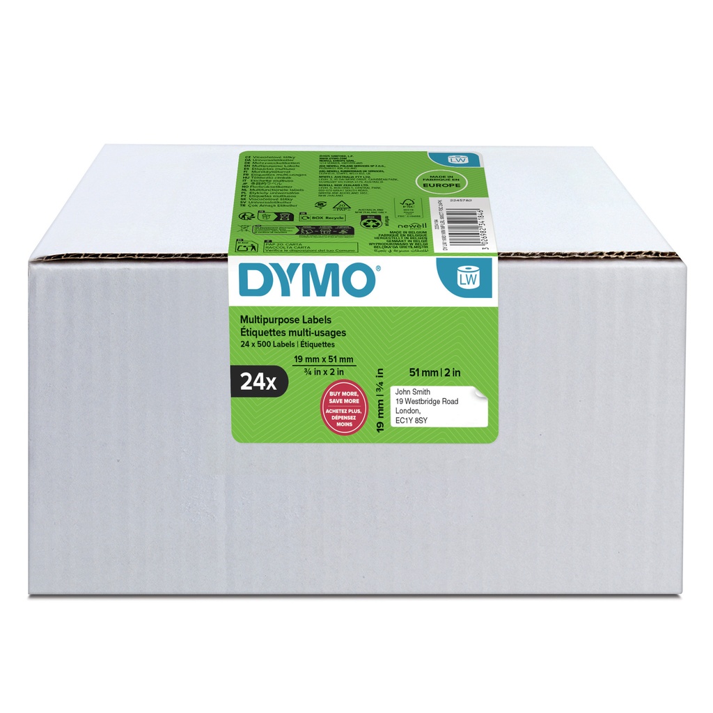 [2234184] Etiket Dymo LabelWriter multifunctioneel 19x51 24s