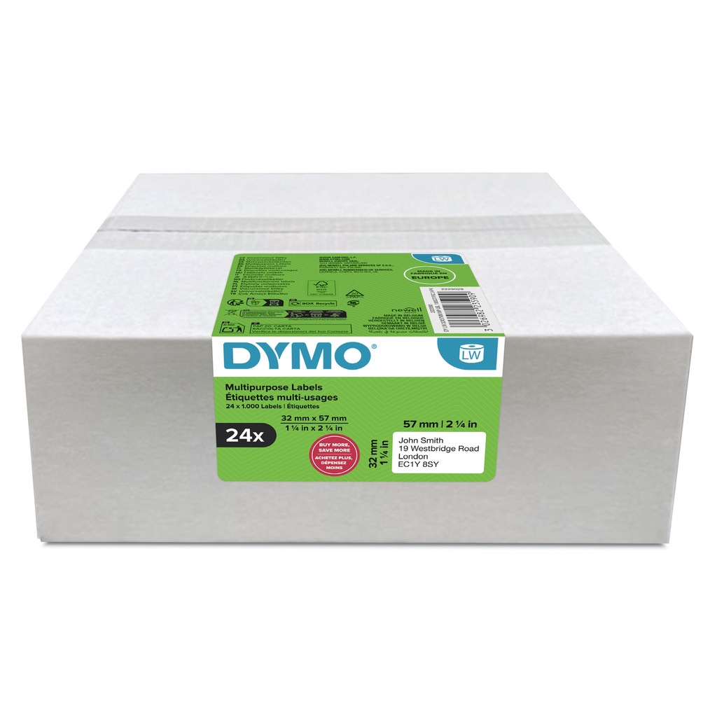 [2223590] Etiket Dymo LabelWriter multifunctioneel 32x57 24s