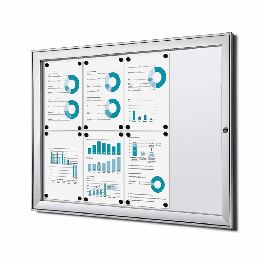 [SCS8xA4B1QUA] Vitrinebord Quantore luxe 8x A4 B1 gecert zilver