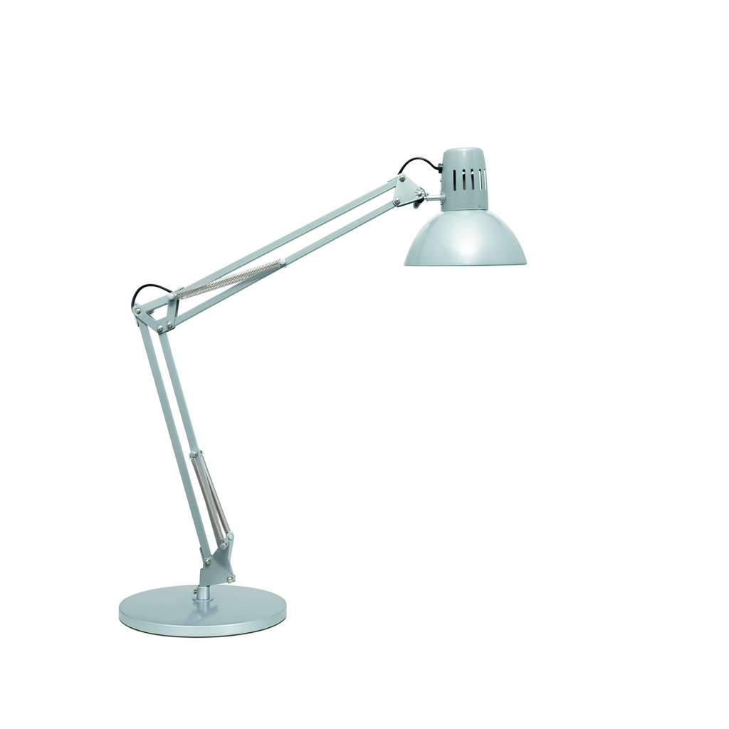 [8201095] Bureaulamp MAUL Study voet incl.LED E27 lamp zilv