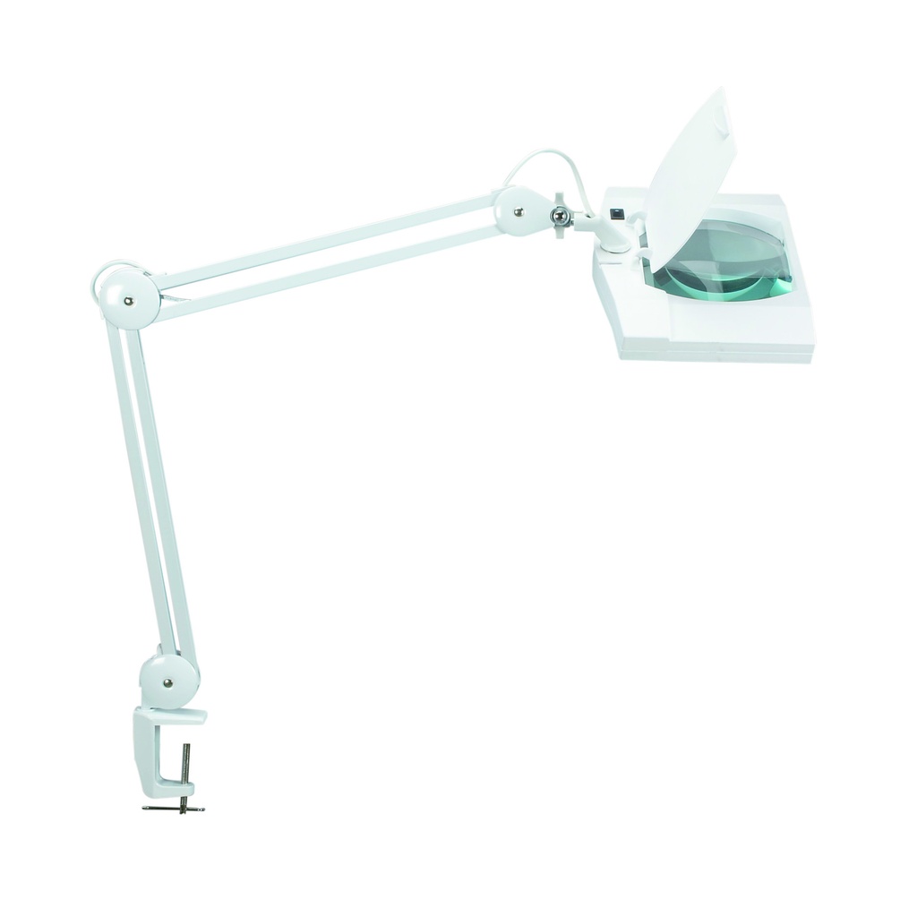 [8265002] Loeplamp MAUL Vitrum LED met tafelklem lens wit
