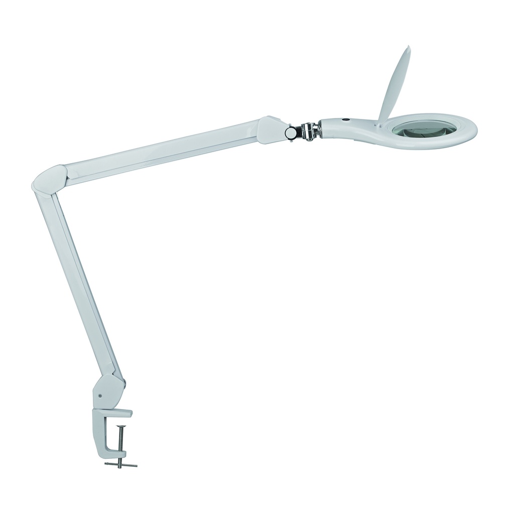 [8263302] Loeplamp MAUL Makro LED met tafelklem wit