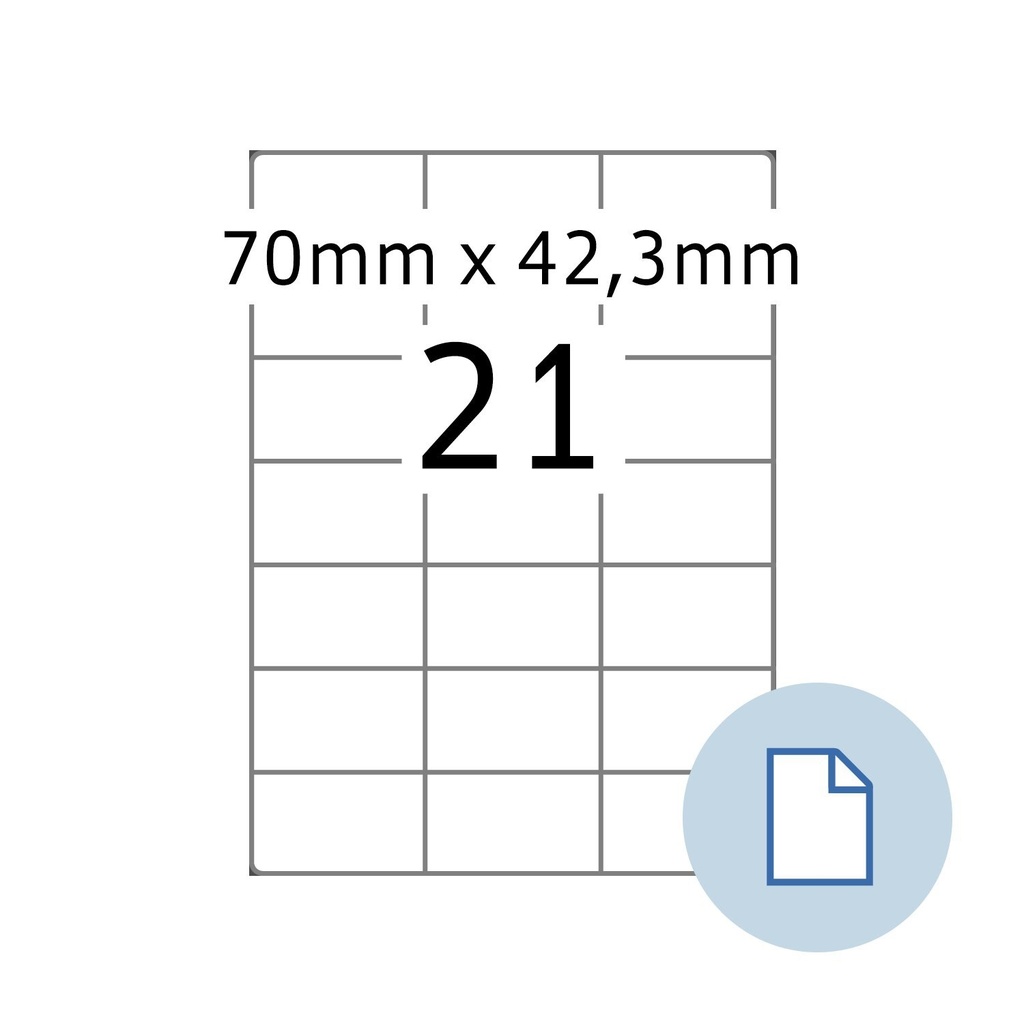 Etiket HERMA 8421 A4 EXPR 500 70x42.3mm 10500st