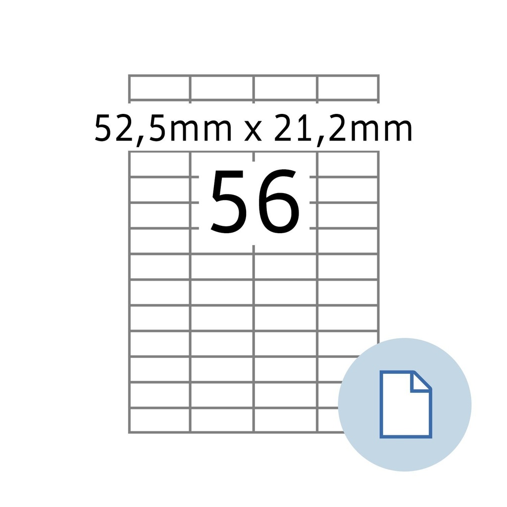 [8456] Etiket HERMA 8456 A4 EXPR 500 52.5x21.2mm 28000st
