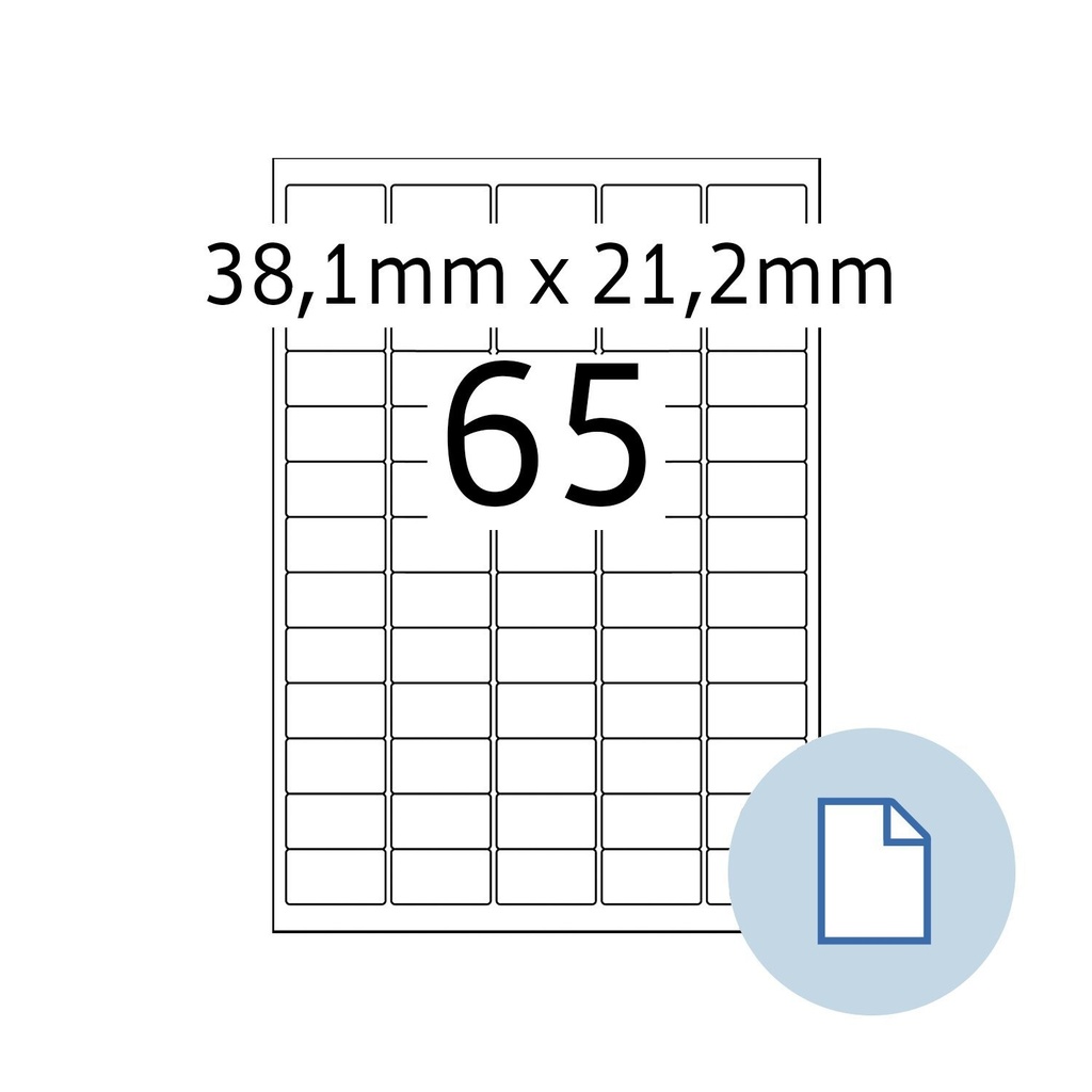 [8465] Etiket HERMA 8465 A4 EXPR 500 38.1x21.2mm 32500st