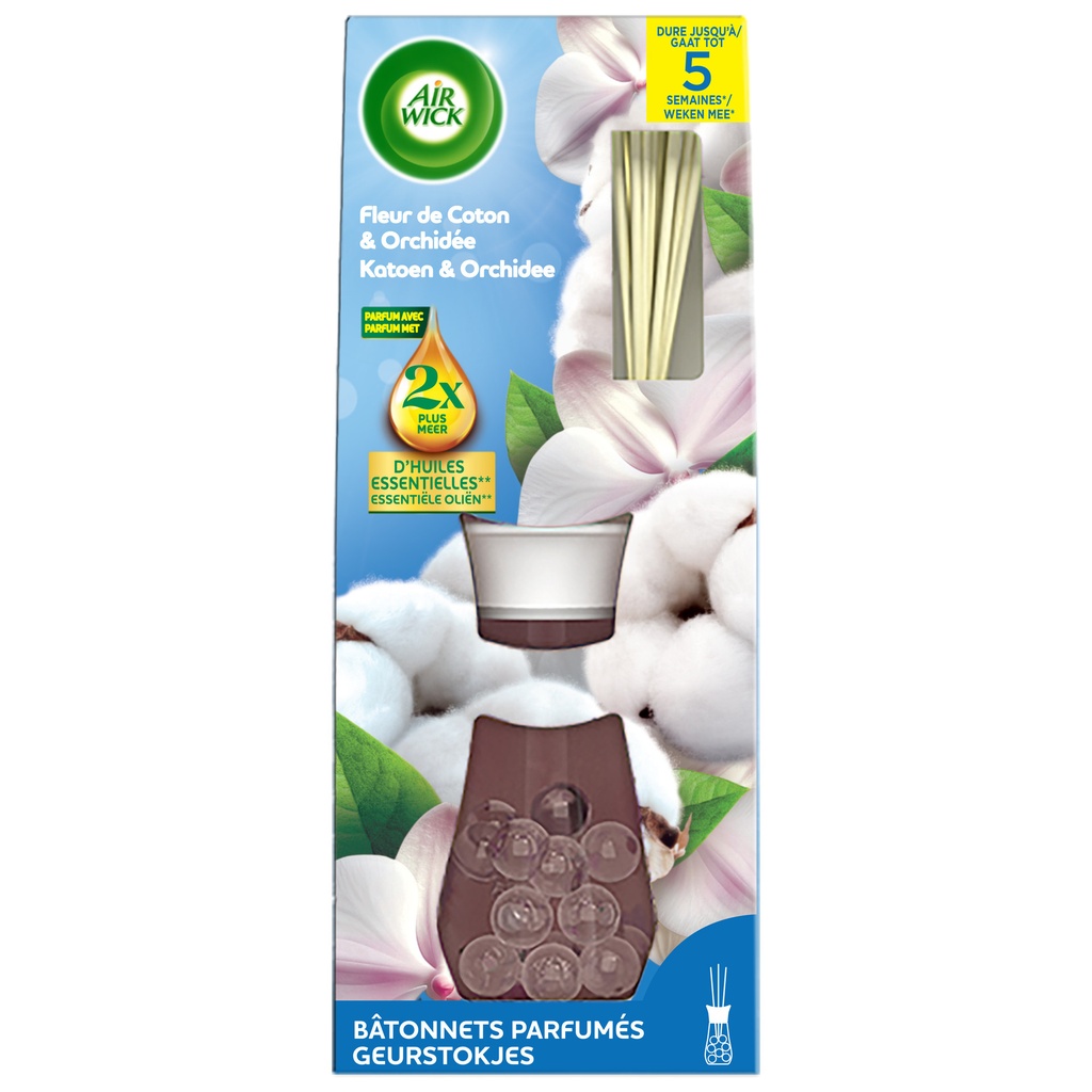 [3336971] Geurstokjes AirWick Katoen Orchidee 25ml