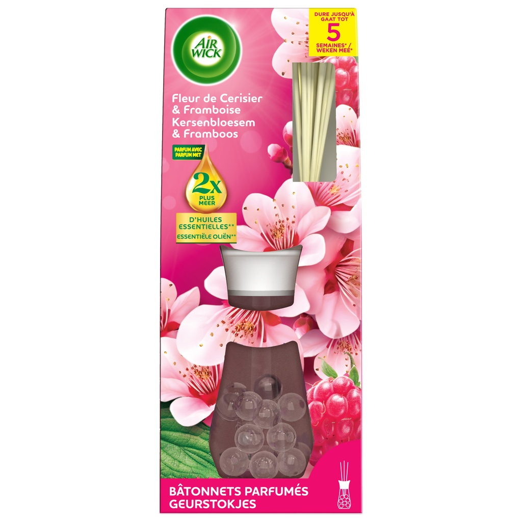 [3336869] Geurstokjes AirWick Kers Framboos 25ml