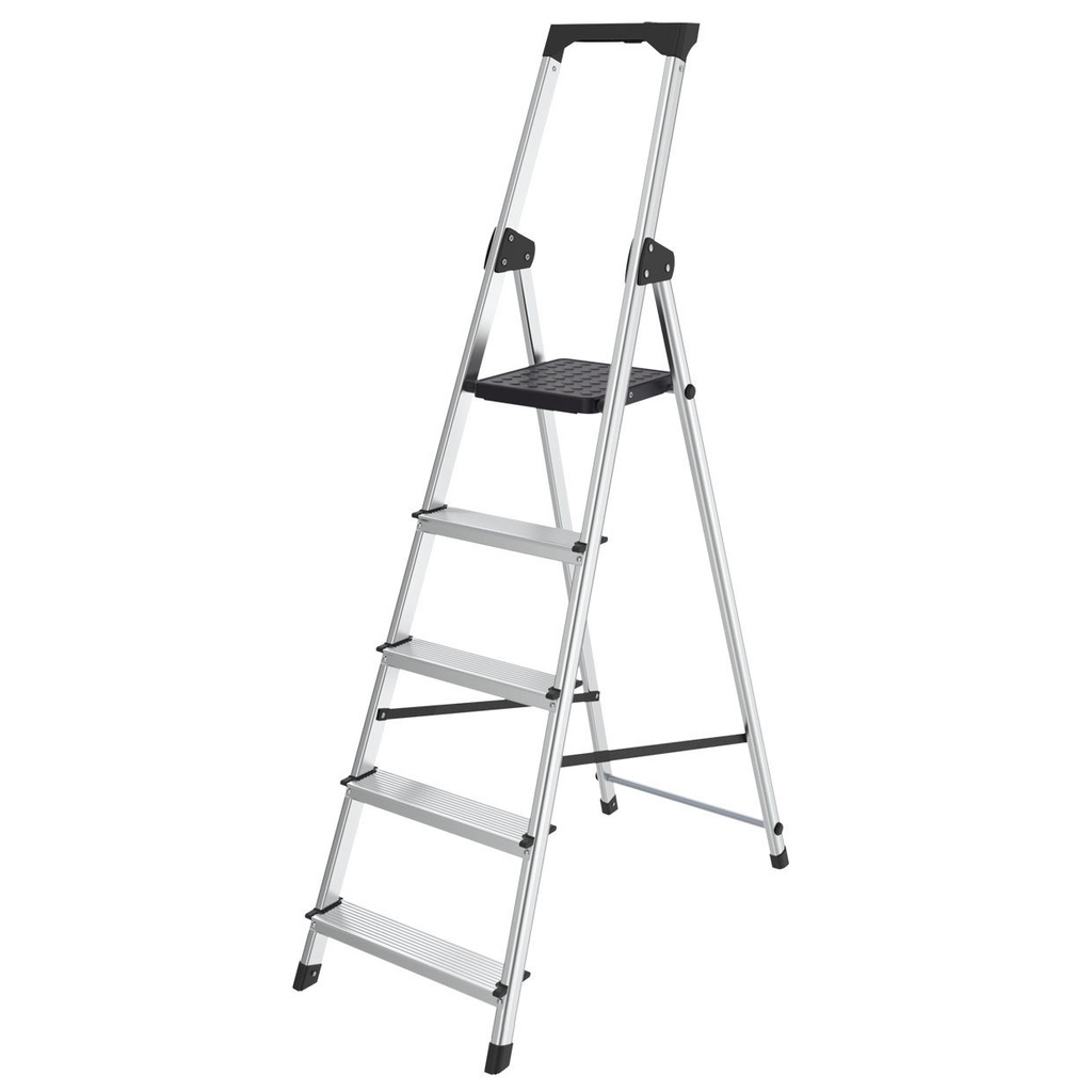 [8632604] Huishoudtrap BRASQ 5 treden aluminium SLA500 zilv