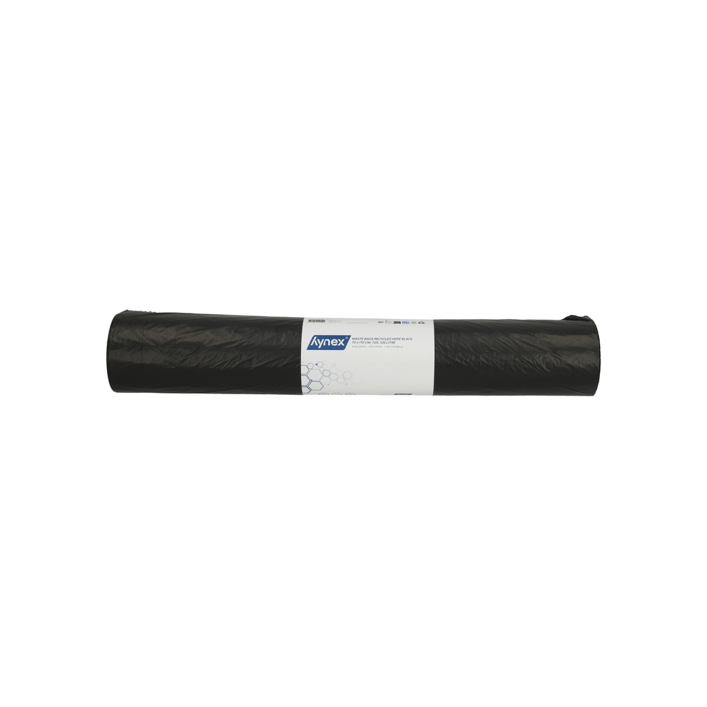 Afvalzak Hynex 70x110cm rec T25 120L zwart 25