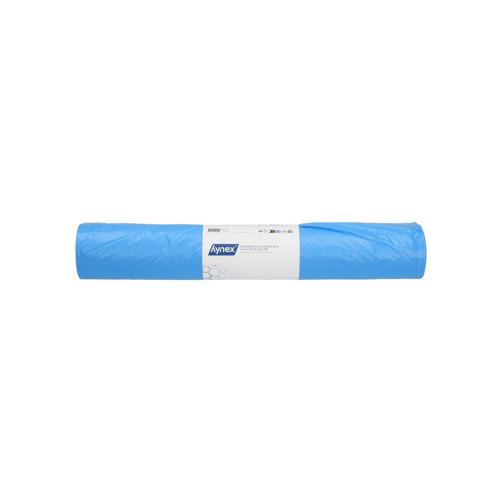 Afvalzak Hynex 70x110cm rec T25 120L blauw 25