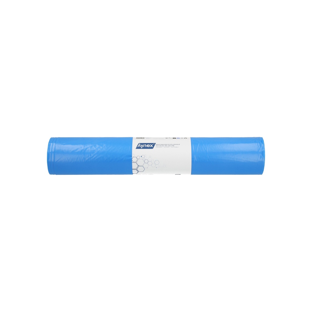 Afvalzak Hynex 70x110cm rec T60 120L blauw 20