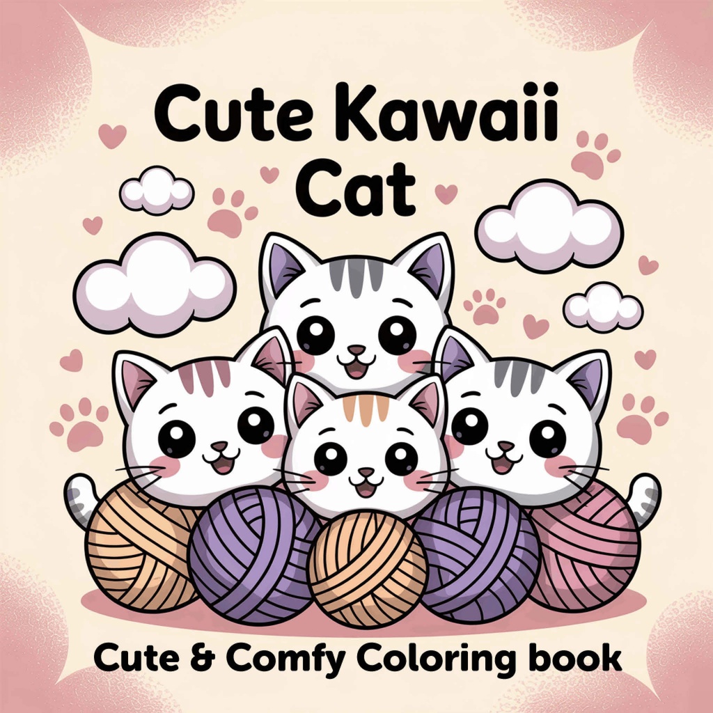 [FITCCB10003] Kleurboek Cute Kawaii Cat
