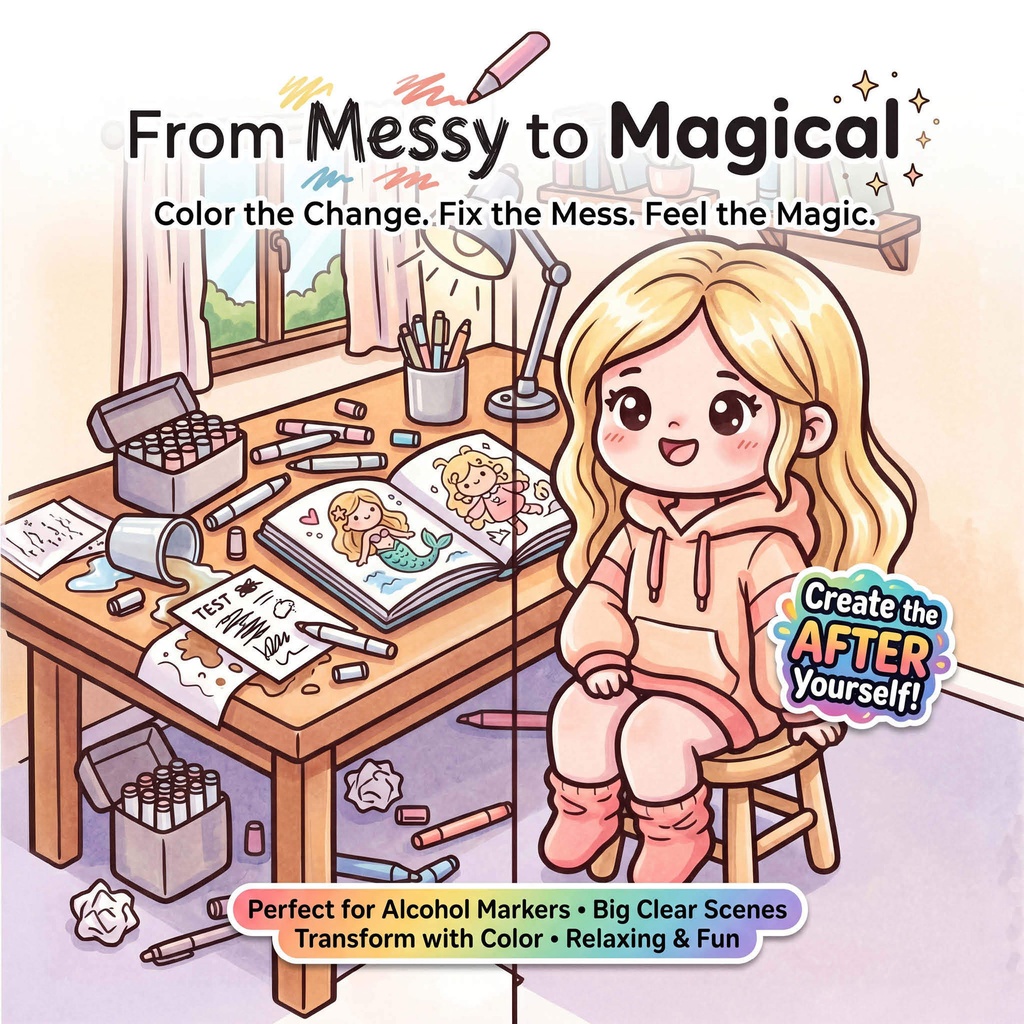 [FITCCB10007] Kleurboek Cute Cozy From Messy to Magical