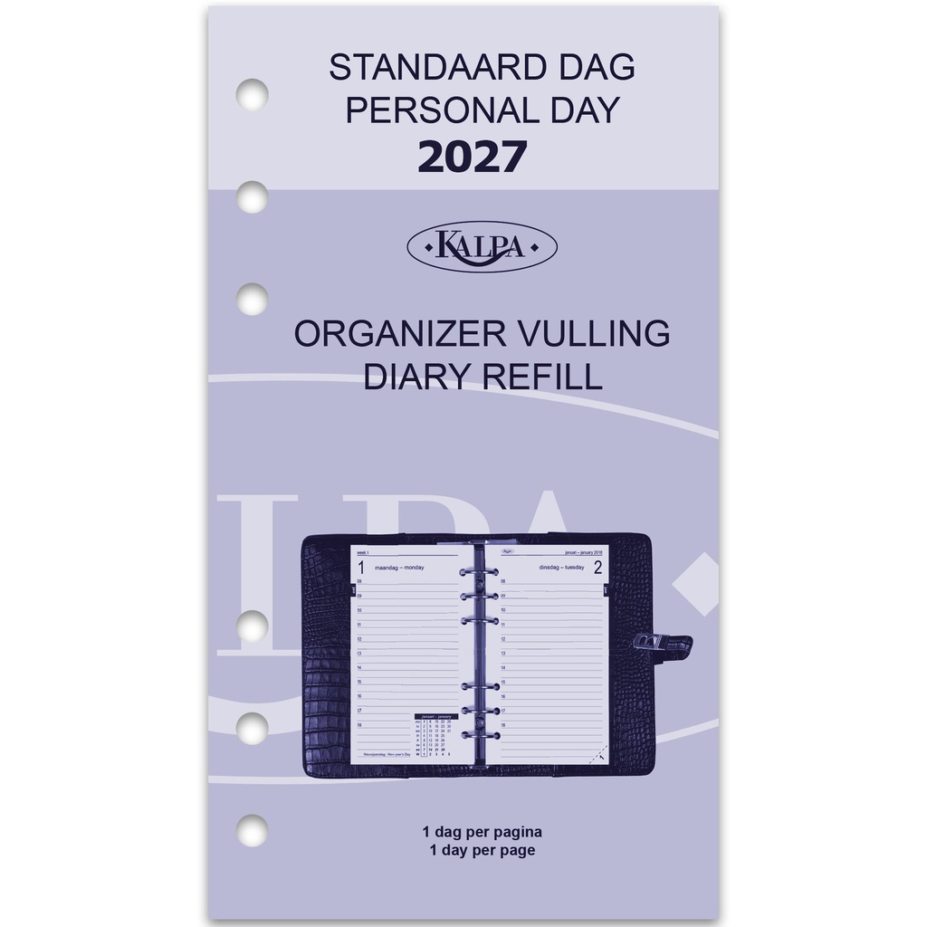Agendavulling 2027 Kalpa Personal 1dag/1pagina