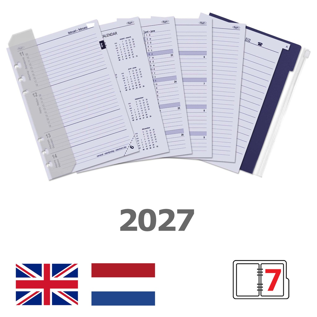 Agendavulling 2027 Kalpa A5 jaardoos 7d/2p
