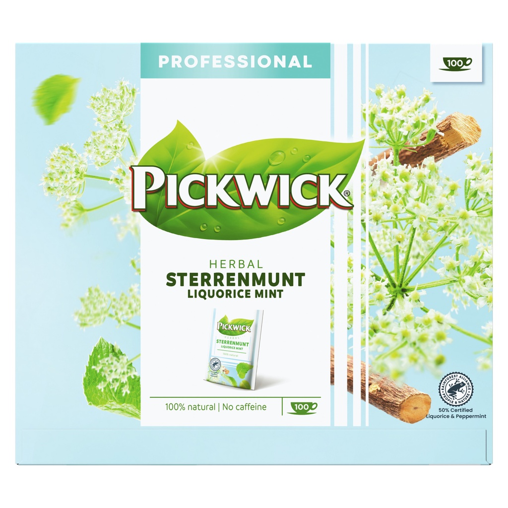 [4057238] Thee Pickwick sterrenmunt 100x2gr met envelop