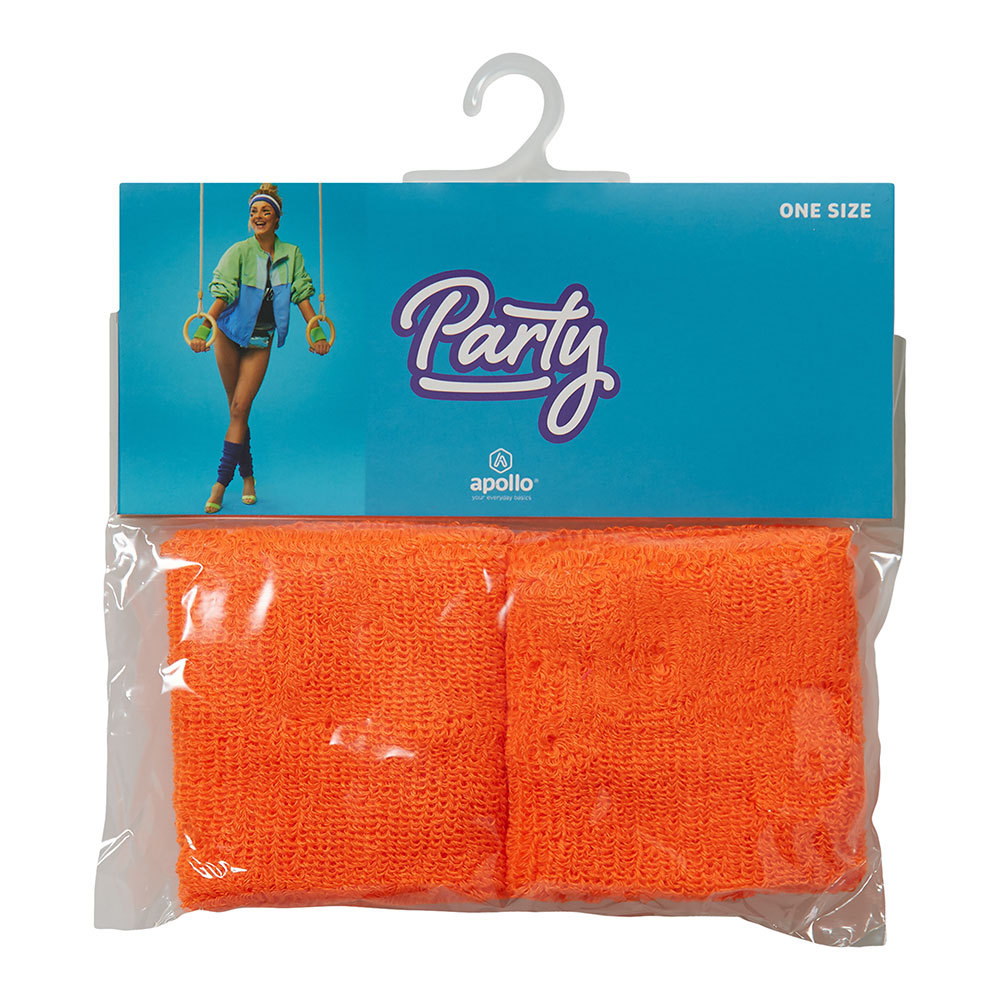 [000180201001] Polsband neon oranje 2st
