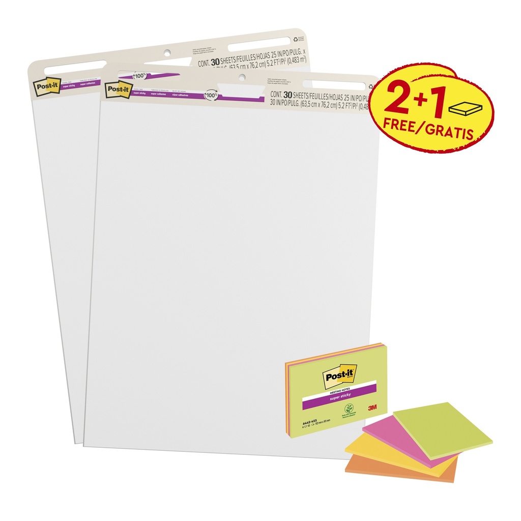 [7100408818] Meeting chart Post-it 559 63.5x76.2cm + notes