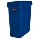Afvalbak Rubbermaid Slim Jim VT 60L blauw