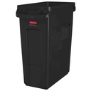 Afvalbak Rubbermaid Slim Jim VT 60L bruin