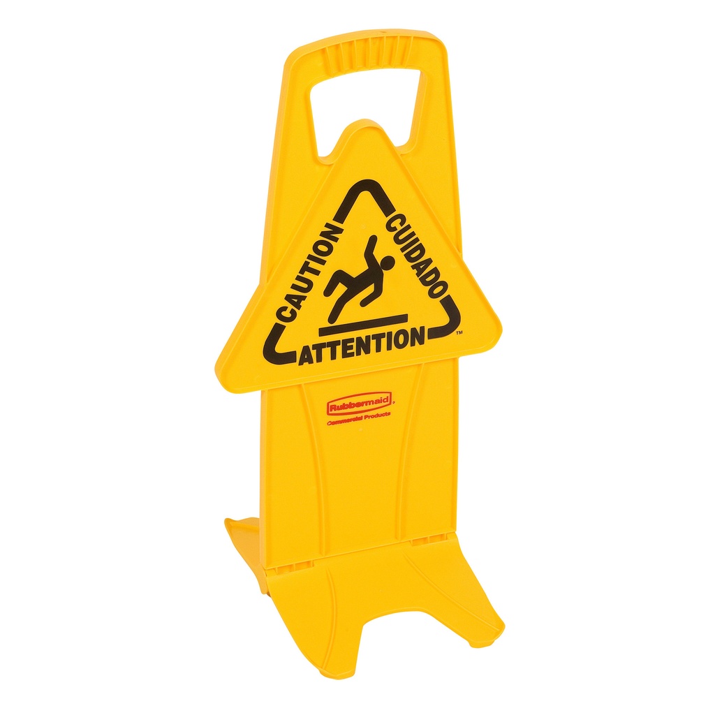 [FG9S0900YEL] Waarschuwingsbord Rubbermaid tweezijdig 66cm geel