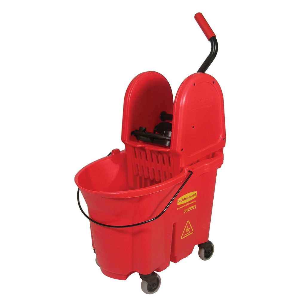 [FG757888RED] Mopemmer Rubbermaid Wavebrake met wringer 33L rood