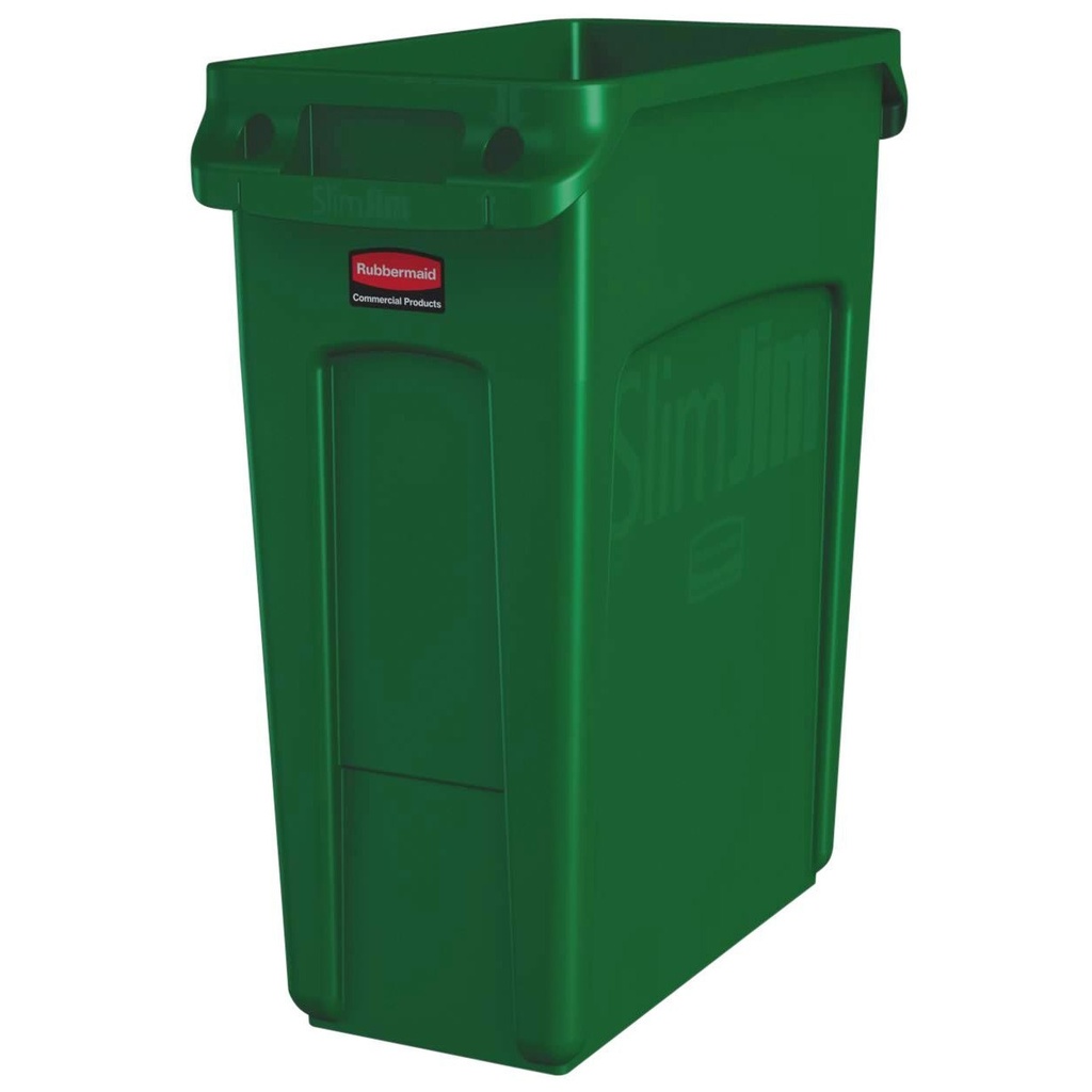 Afvalbak Rubbermaid Slim Jim VT 60L groen