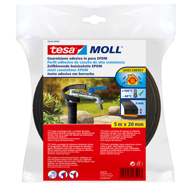 Buisisolatie tesamoll zelfkl 5mx20mm zwart