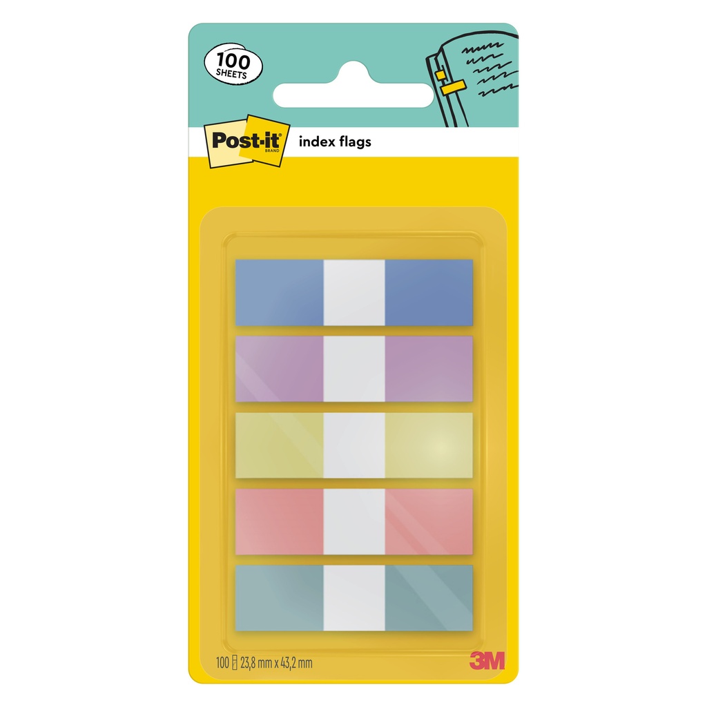 [7100396601] Indextabs Post-it 683-5PASTEL 11.9x43.2mm small
