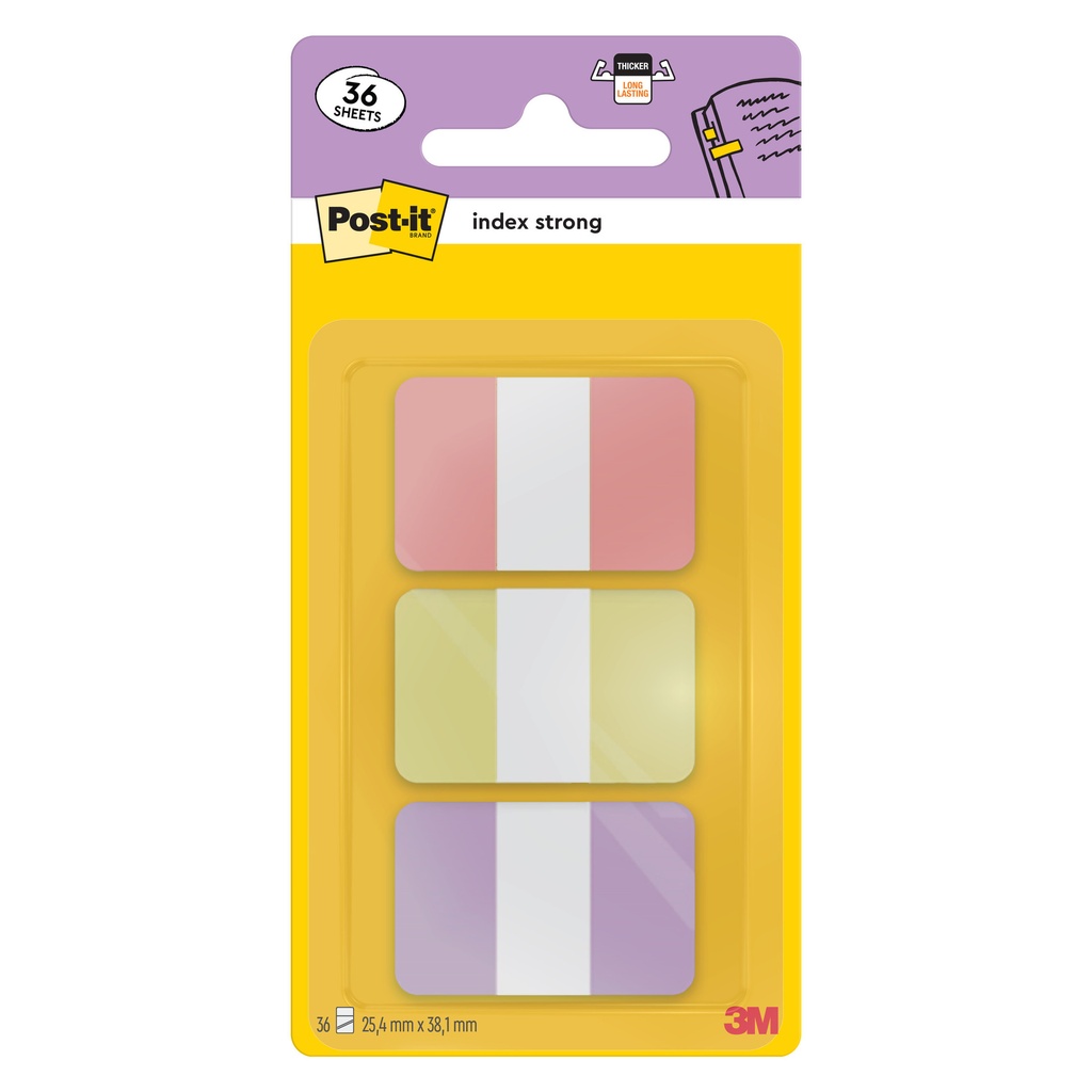 [7100396511] Indextabs Post-it  686-3SUN 25.4x38.1mm Strong
