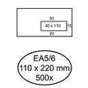 Envelop Hermes EA5/6 vr v10 4x11 80gr zk wit