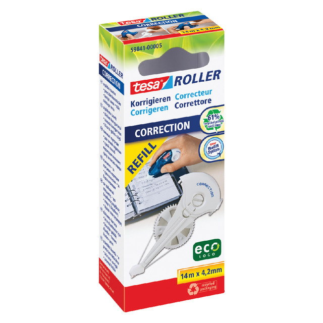 Correctietape navulling tesa eco 4.2mm hangdoosje