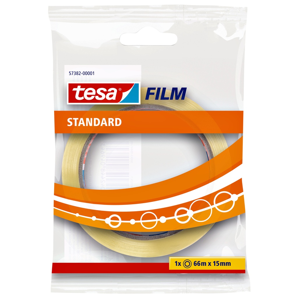 [57382-00001-02] Plakband tesafilm Standaard 66mx15mm transparant