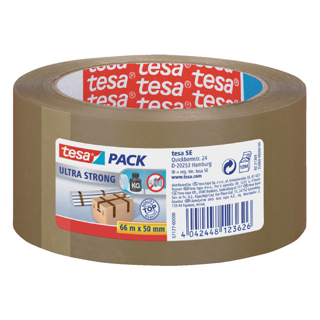 [57177-00000-12] Verpakkingstape tesapack Ultra 66mx50mm br