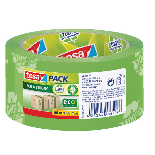 [58156-00000-02] Verpakkingstape tesapack Eco 66mx50mm gr bedrukt