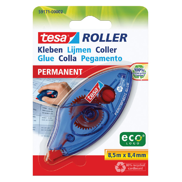 [59171-00002-05] Lijmroller tesa eco permanent wegwerp op blister