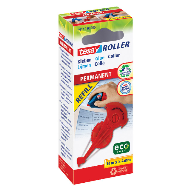 [59110-00005-07] Lijmroller tesa eco permanent navulling hangdoosje