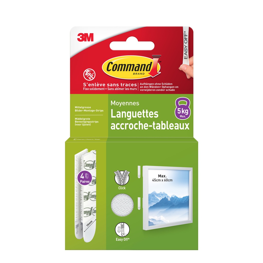 [7100336719] Bevestigingsstrip Command middel klikvast 5.4kg wt