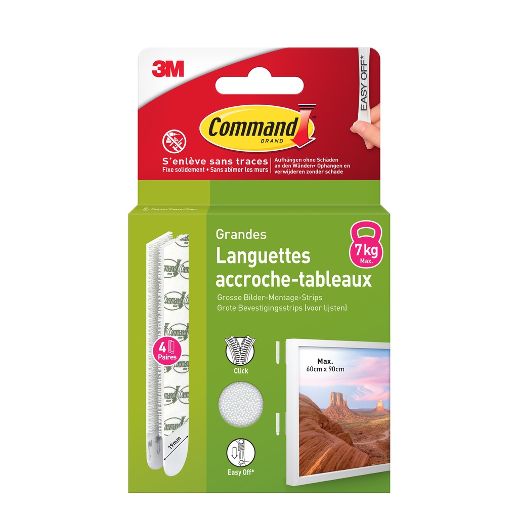 [7100336505] Bevestigingsstrip Command groot klik vast 7.2kg wt