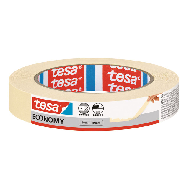 [05286-00000-04] Afplaktape tesa Economy 50mx19mm geel